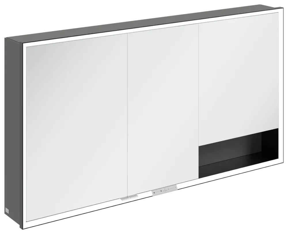 Villeroy & Boch Aufputz-Spiegelschrank „My View+“ 1400 × 750 × 168 mm in Graphite