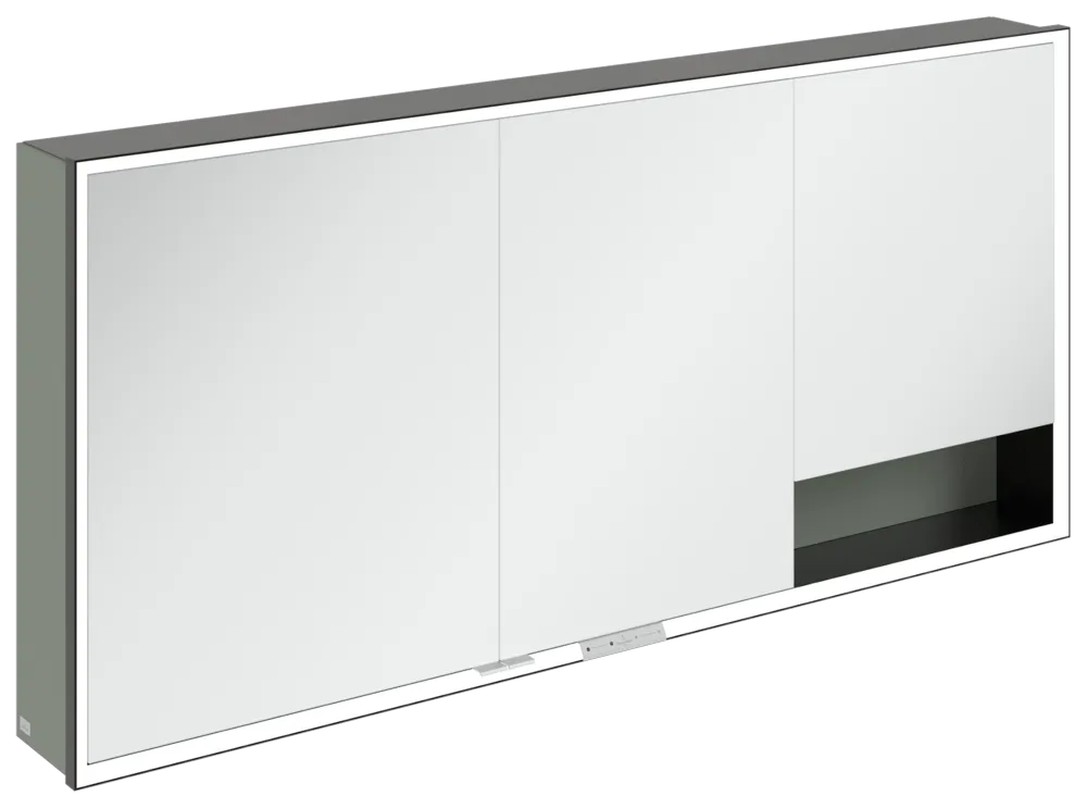 Villeroy & Boch Aufputz-Spiegelschrank „My View+“ 1600 × 750 × 168 mm in Soft Green