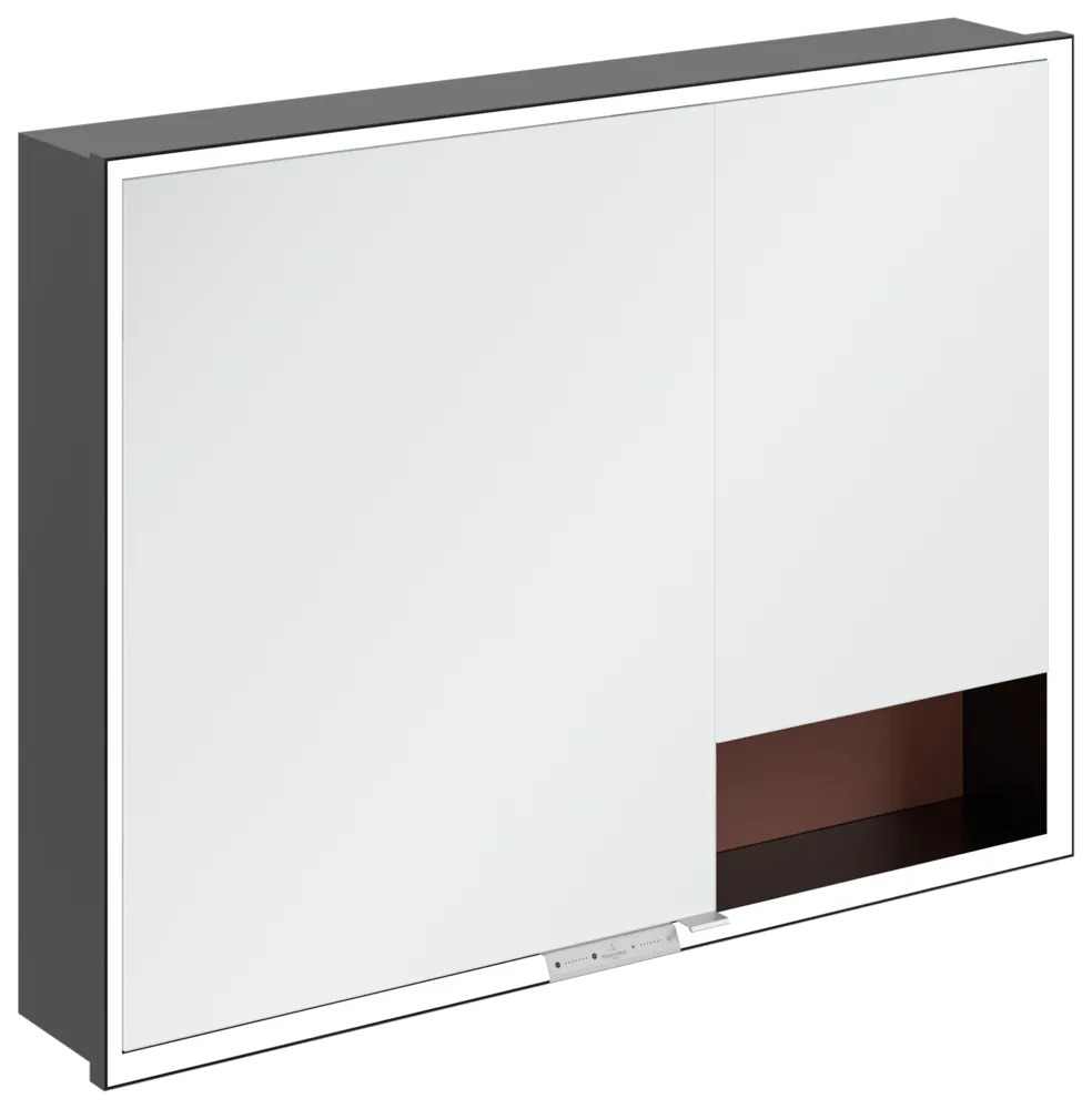 Villeroy & Boch Einbau-Spiegelschrank „My View+“ 1000 × 750 × 168 mm in Wine Red