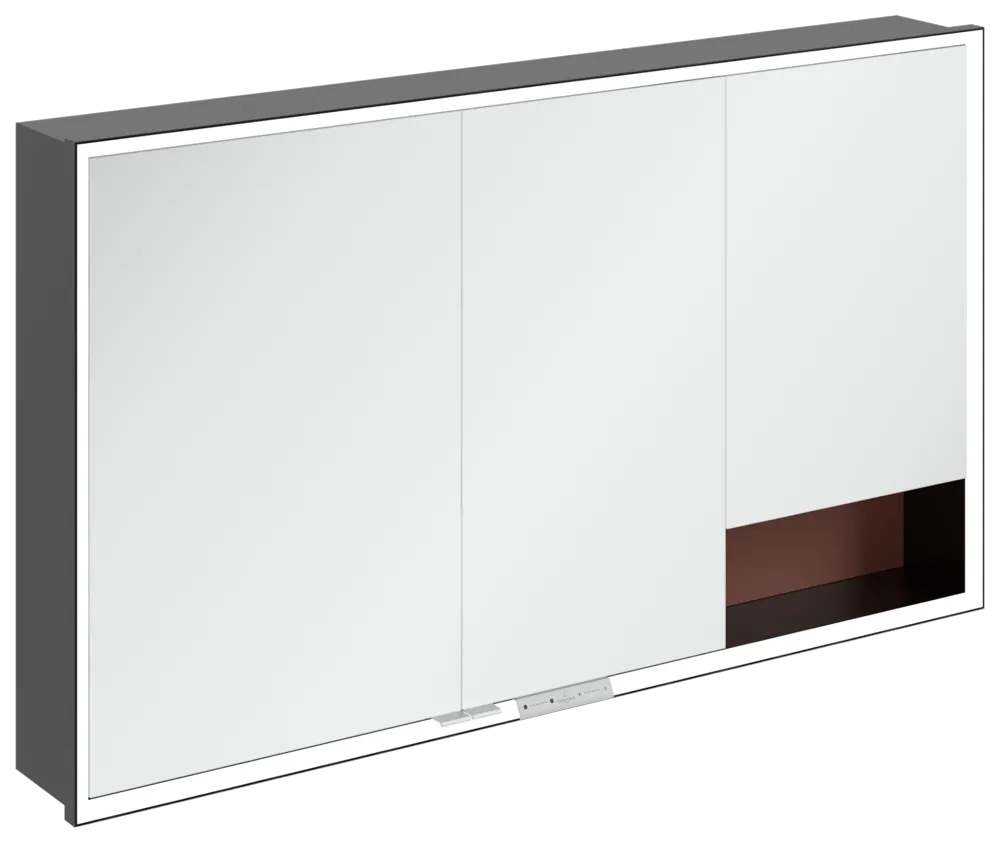 Villeroy & Boch Einbau-Spiegelschrank „My View+“ 1300 × 750 × 168 mm in Wine Red