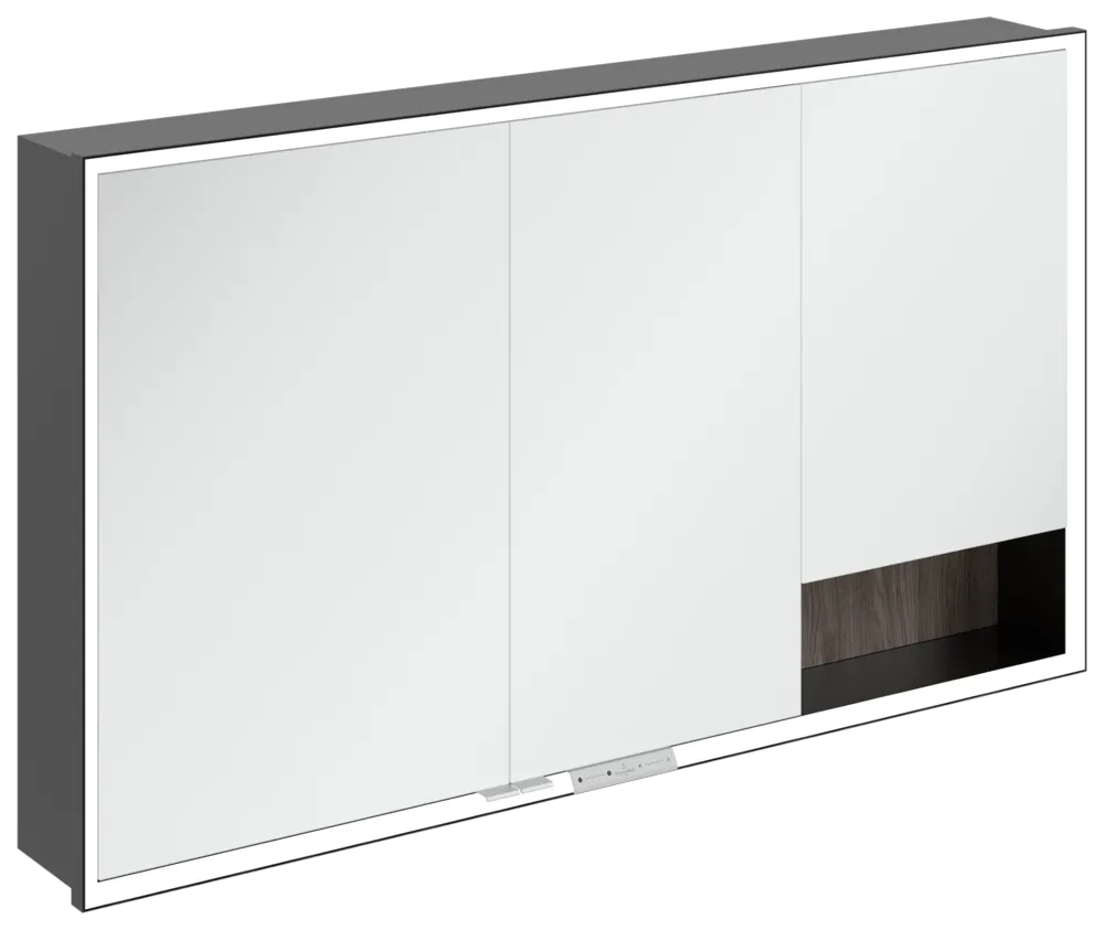 Villeroy & Boch Einbau-Spiegelschrank „My View+“ 1300 × 750 × 168 mm in Stone Oak