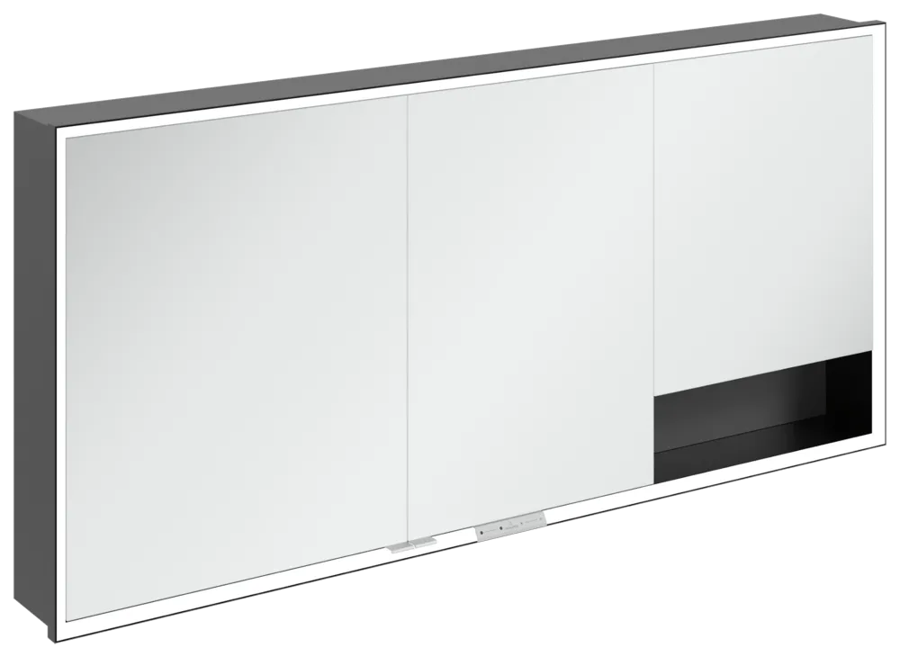 Villeroy & Boch Einbau-Spiegelschrank „My View+“ 1600 × 750 × 168 mm in Graphite