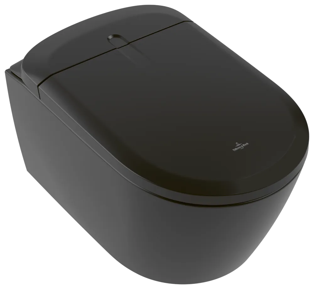 Dusch-WC „Supreo Select“ 424 × 384 mm in Pure Black, Befestigung verdeckt