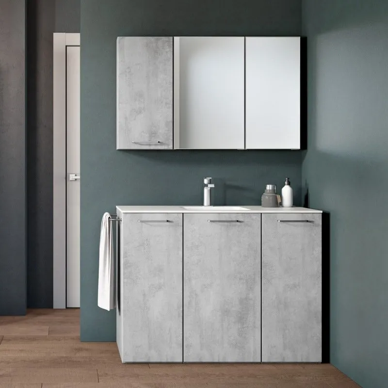 LAVANDERIA 1-TÜRIGE WASCHTISCHEINHEIT MIT KONSOLE UND SPIEGEL