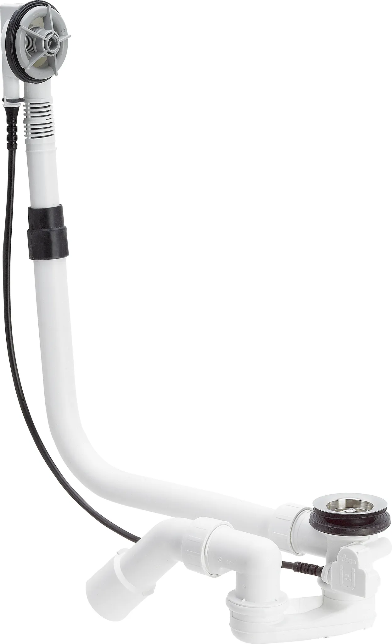 Viega Ab- und Überlaufgarnitur lang „Multiplex“ Modell 6163.1 für Sonderwannen (Ablauf in der Mitte)