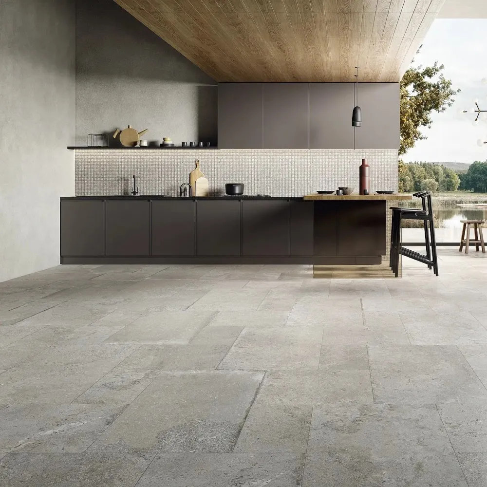 DOM CERAMICHE FLIESEN SIGNATURE STONE GREY NATURAL REKTIFIZIERT 90X90