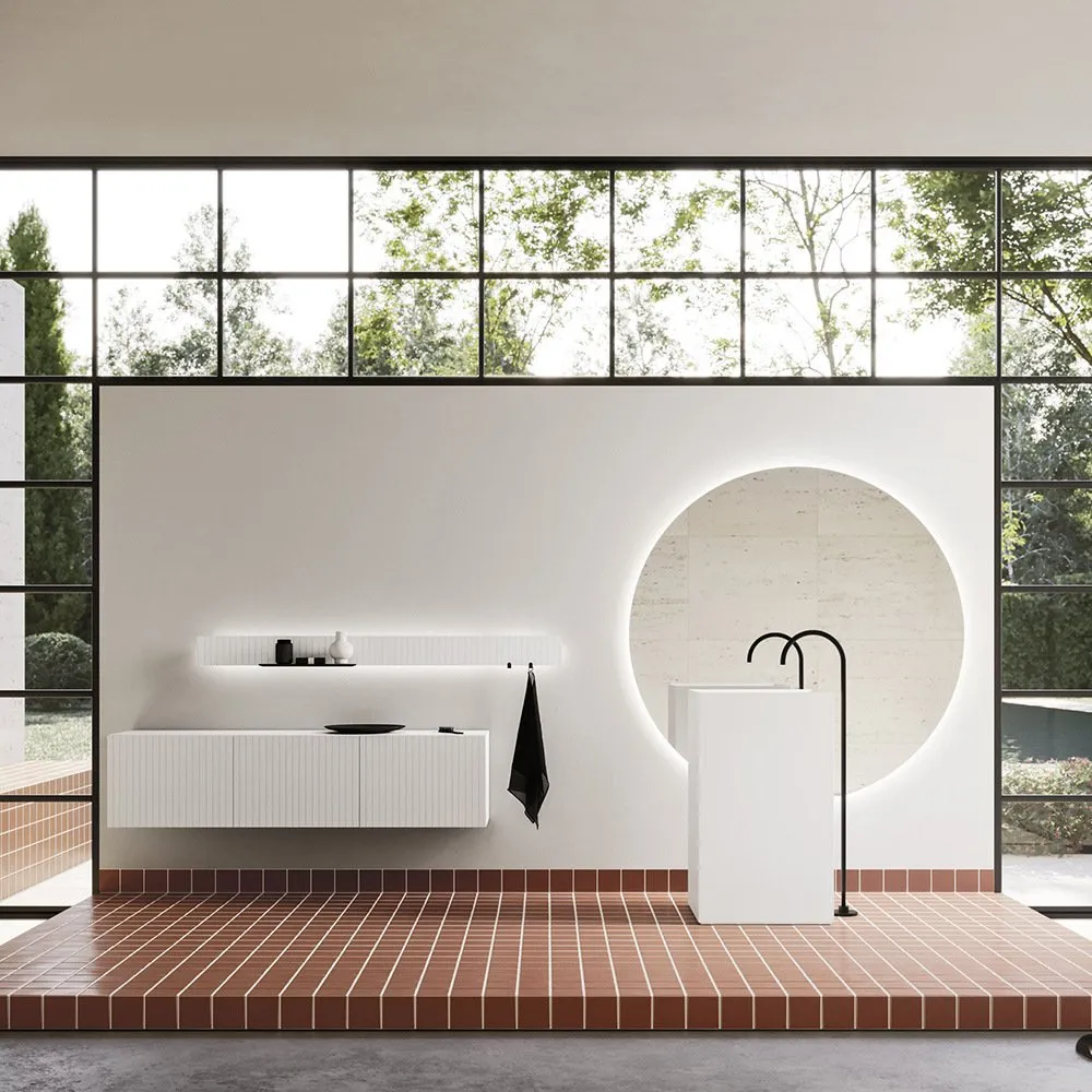 ARBI SKY 11 WANDHÄNGENDER UNTERSCHRANK, REED-BAR, BODENSTEHENDES W.B, SPIEGEL