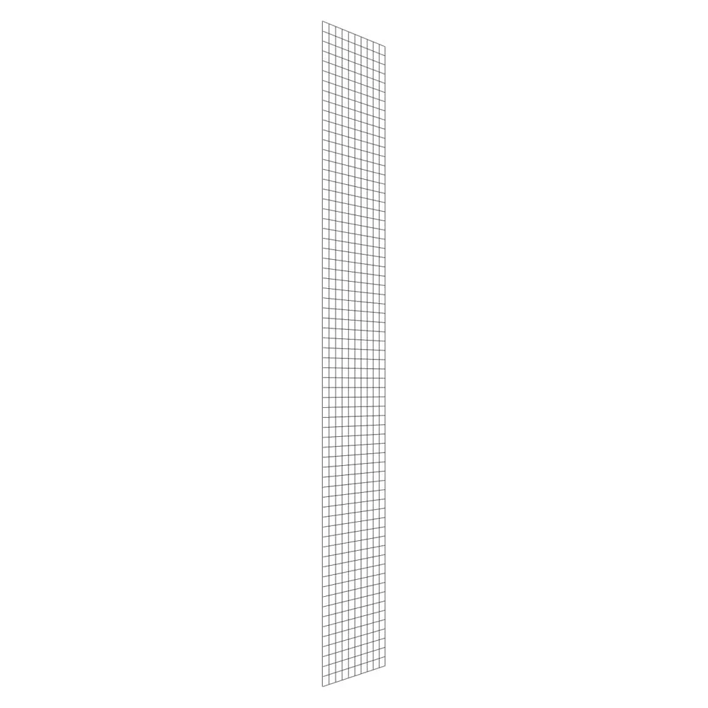 Gitter-Seitenwand für Fachbodenregale Stecksystem T-Profil | passend zu HxT 300x50cm | Masche 5x5cm | Stärke 2,4mm | Verzinkt