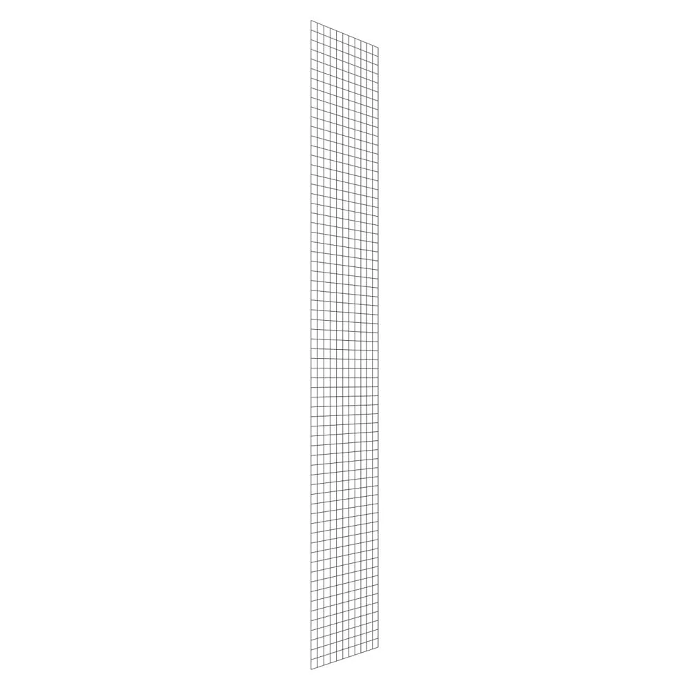 Gitter-Seitenwand für Fachbodenregale Stecksystem T-Profil | passend zu HxT 300x60cm | Masche 5x5cm | Stärke 2,4mm | Verzinkt