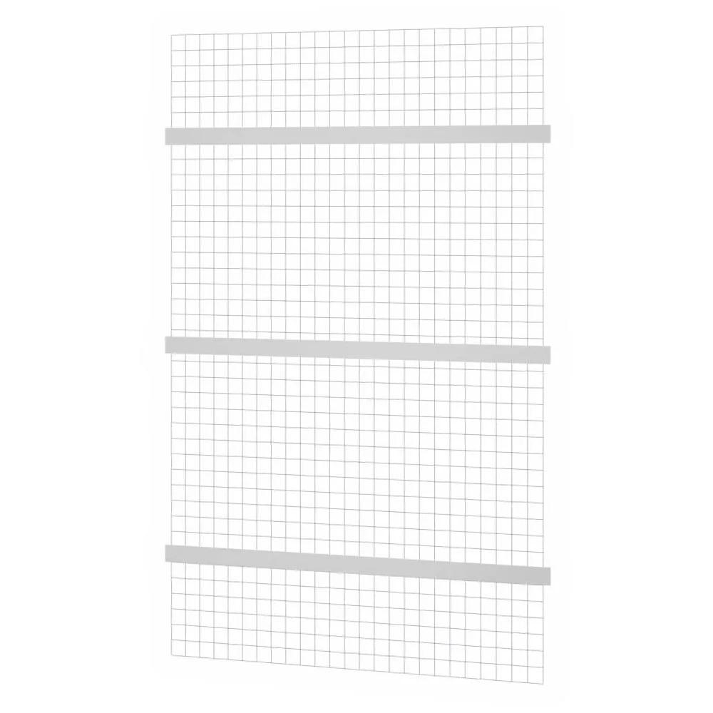 Gitter-Rückwand für Fachbodenregale Stecksystem T-Profil | passend zu HxB 200x130cm | Masche 5x5cm | Stärke 2,4mm | Verzinkt