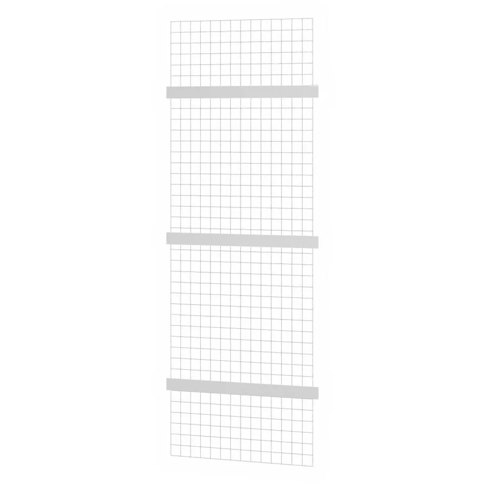 Gitter-Rückwand für Fachbodenregale Stecksystem T-Profil | passend zu HxB 200x75cm | Masche 5x5cm | Stärke 2,4mm | Verzinkt