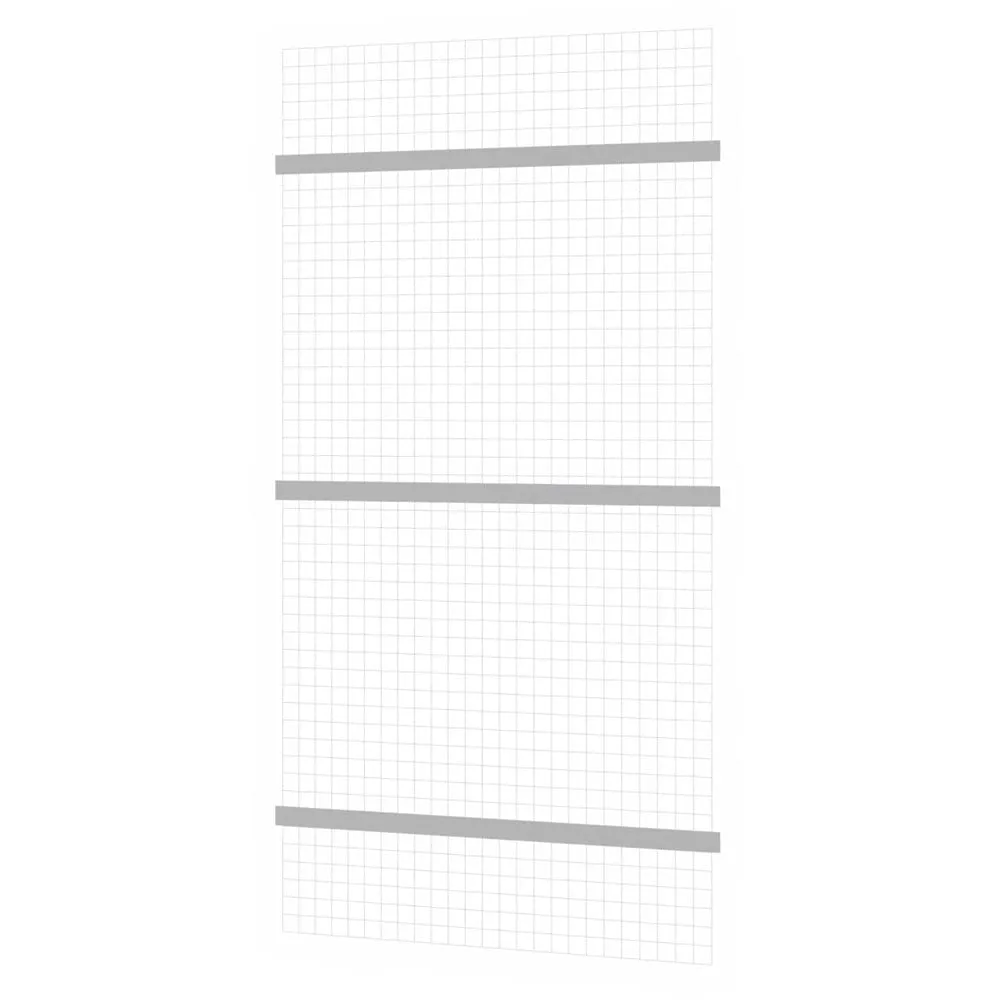 Gitter-Rückwand für Fachbodenregale Stecksystem T-Profil | passend zu HxB 250x130cm | Masche 5x5cm | Stärke 2,4mm | Verzinkt