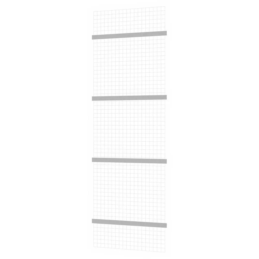Gitter-Rückwand für Fachbodenregale Stecksystem T-Profil | passend zu HxB 300x100cm | Masche 5x5cm | Stärke 2,4mm | Verzinkt