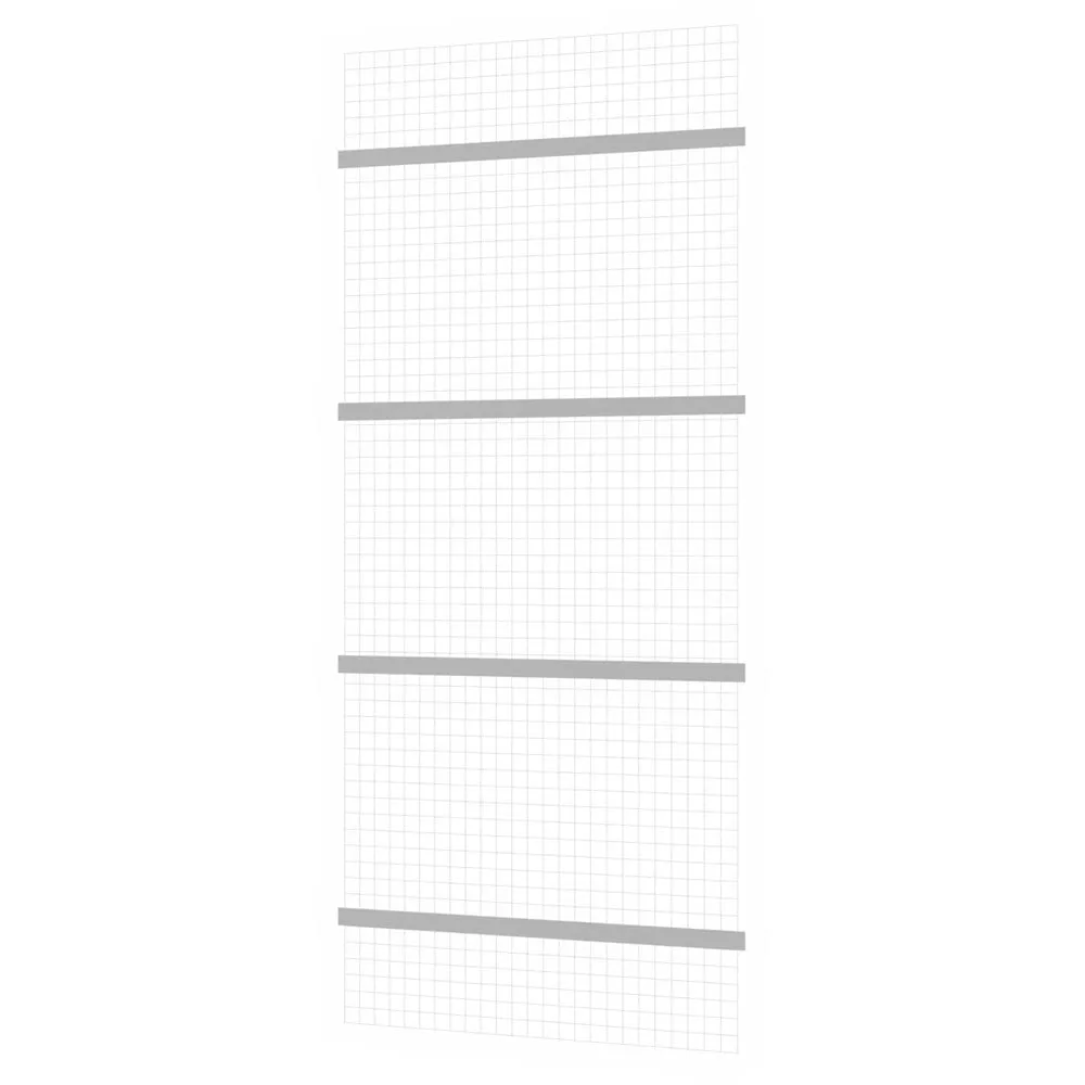 Gitter-Rückwand für Fachbodenregale Stecksystem T-Profil | passend zu HxB 300x130cm | Masche 5x5cm | Stärke 2,4mm | Verzinkt