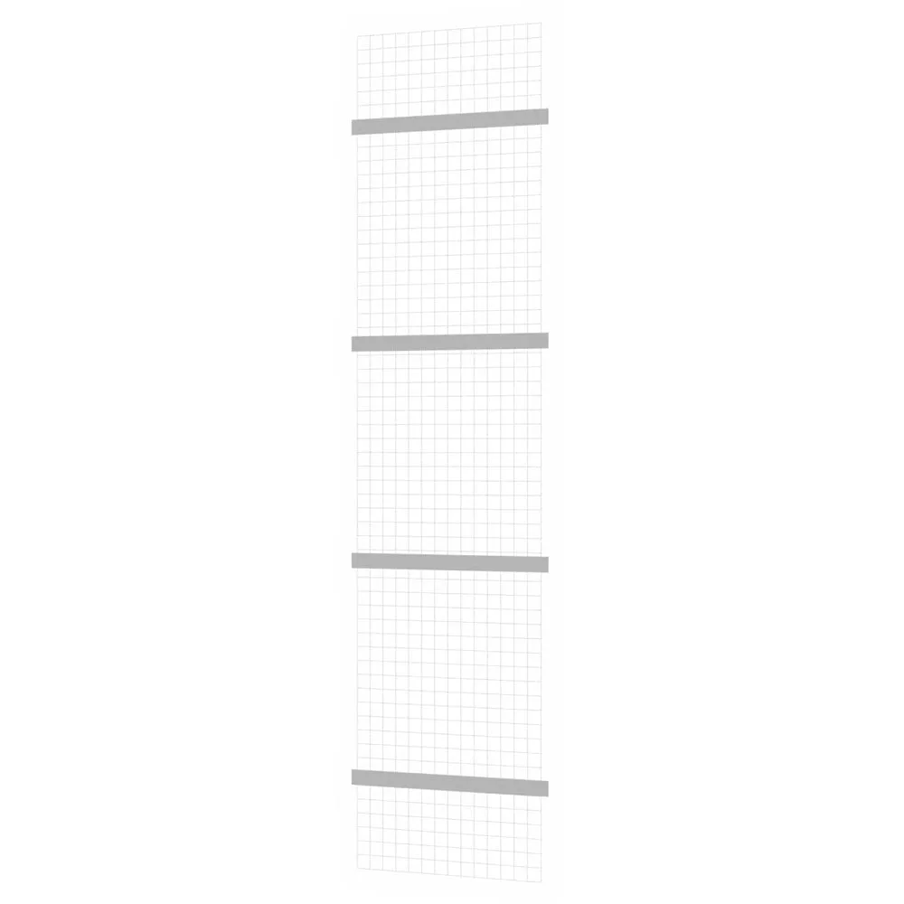 Gitter-Rückwand für Fachbodenregale Stecksystem T-Profil | passend zu HxB 300x75cm | Masche 5x5cm | Stärke 2,4mm | Verzinkt