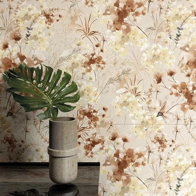 KEOPE FLIESEN JOURNEY DEKOR WATERCOLOR NATURAL R9 REKTIFIZIERT 60X120