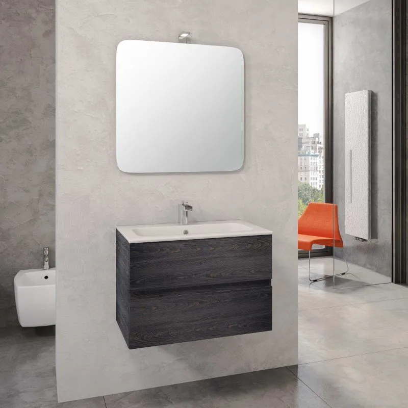 GOLA 2 WASCHTISCH-WANDSCHRANK 2 SCHUBLADEN MIT KONSOLE UND SPIEGEL